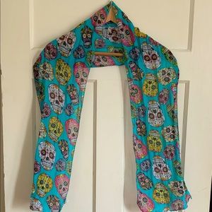 Sugar Skull Spring Weight Scarf